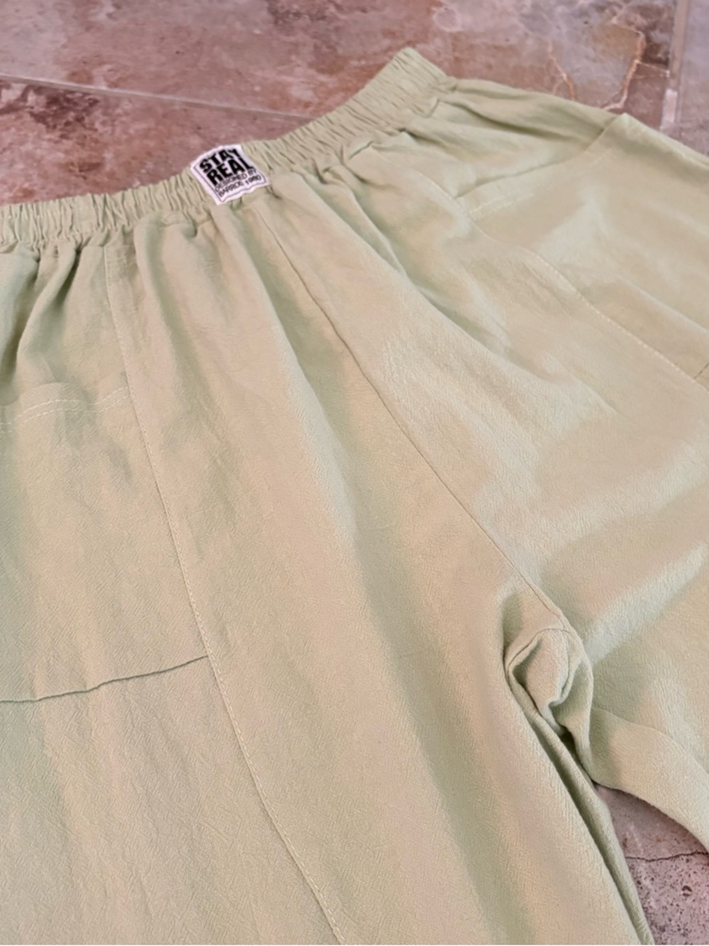 Stay Real Barrod 1980 Green Vintage Pants Elastic Label Women’s 6 Pull On Barrel - Picture 2 of 8